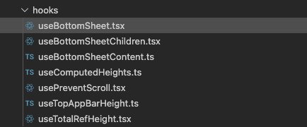 BottomSheet Hook 구성 흐름